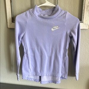Nike Purple and White Sweatshirt with Crew Neck